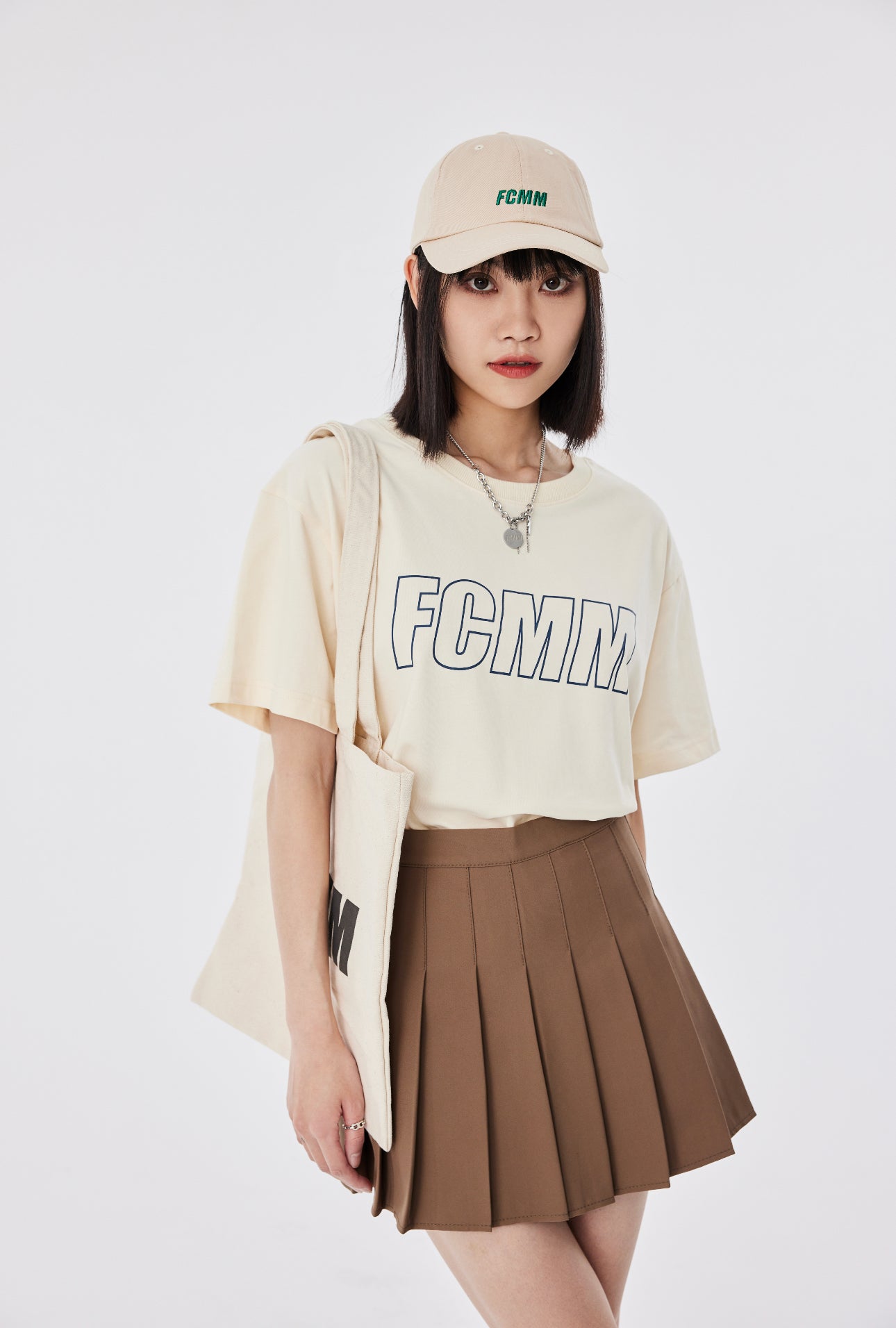 FCMM Oversized Logo T-shirt in Cream