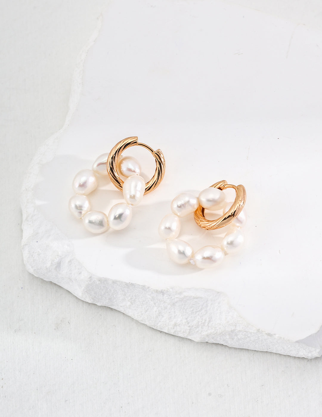 Two-way Pearl Orbit Hoops